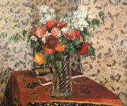 Camille Pissarro Table flowers Spain oil painting artist